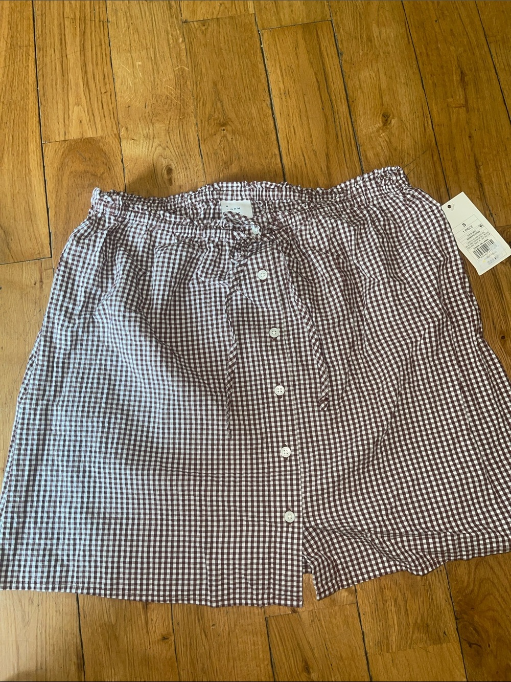 Women’s short skirt- Brown/White